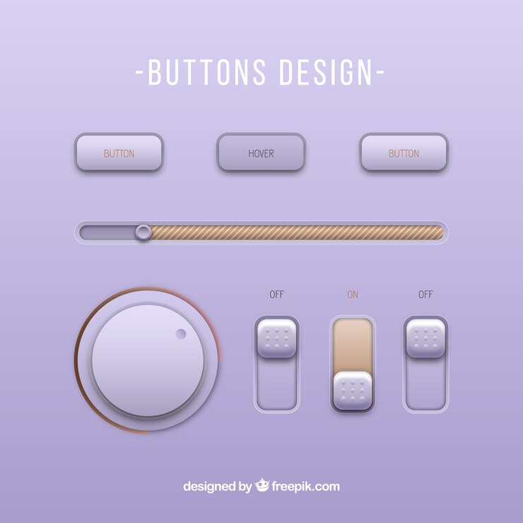 Vector modernos botones de reproductor de música