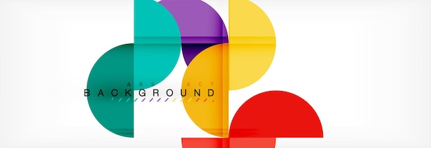 Modernos círculos de fondo abstractos geométricos plantilla de diseño de presentación de negocios o tecnología folleto o patrón de volante o banner web geométrico