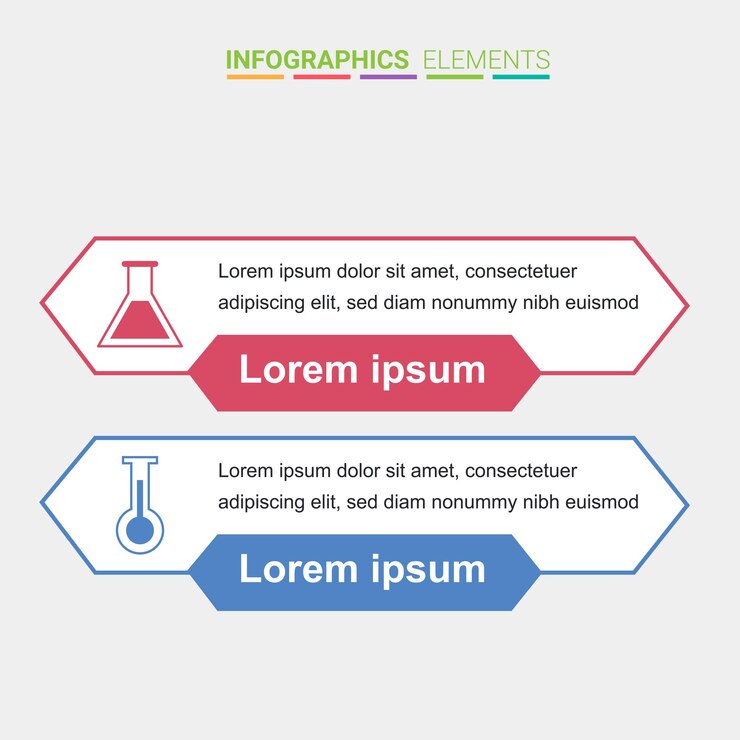 Modernos y coloridos pasos infográficos