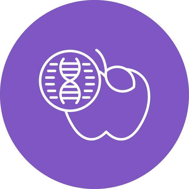 Modificación genética Imagen vectorial de icono de alimentos Puede utilizarse para la bioingeniería