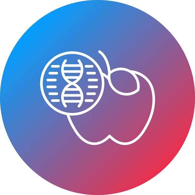 Modificación genética Imagen vectorial de icono de alimentos Puede utilizarse para la bioingeniería