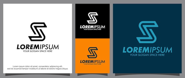 Vector modificar la plantilla del logotipo de la letra s