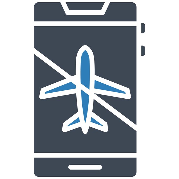 Modo de avión Estilo de ilustración vectorial inactivo