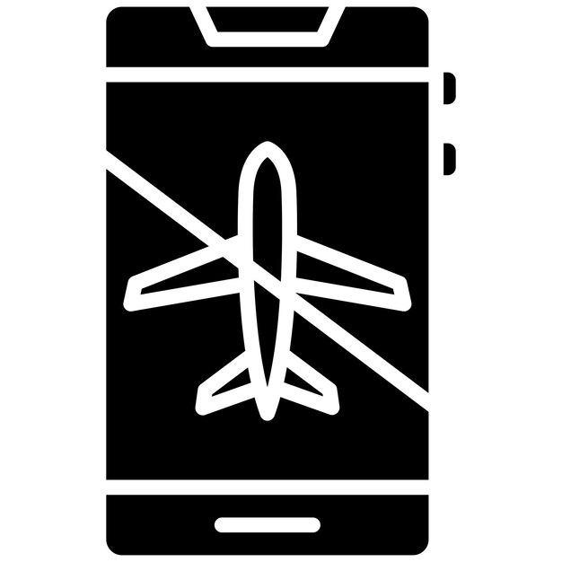 Modo de avión Estilo de ilustración vectorial inactivo