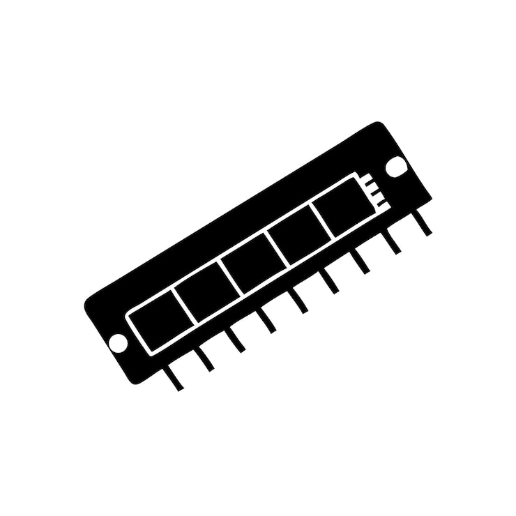 Vector el módulo de memoria electrónica negra sólida refleja la innovación técnica en el hardware