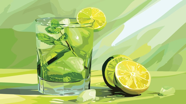 Vector mojito refrescante