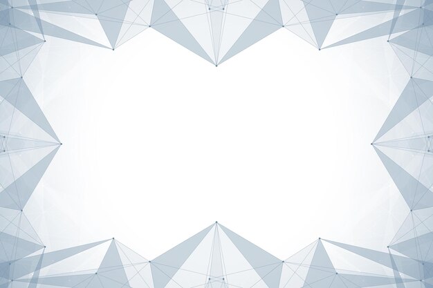 Molécula de fondo gráfico geométrico y complejo de big data de comunicación con perspectiva de compuestos