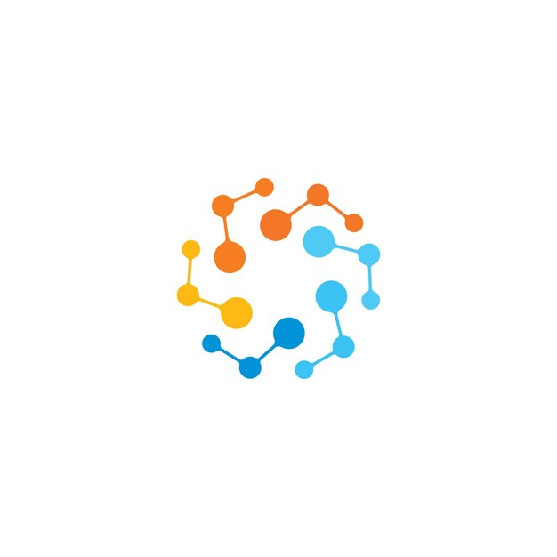 Molécula logo icono vector