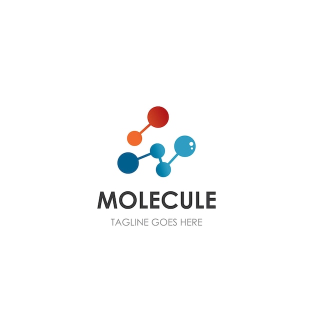 Molécula logo icono vector