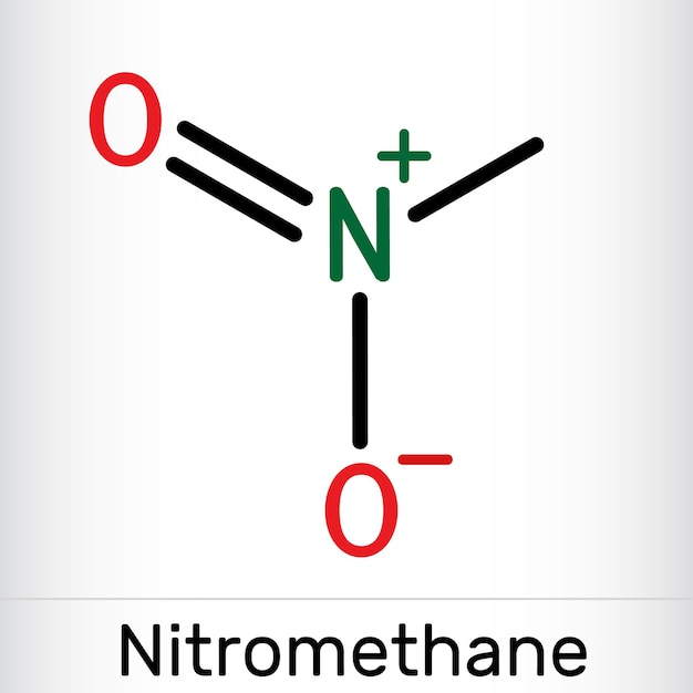 Molécula de nitrometano Es el nitroalcano primario La fórmula química del esqueleto
