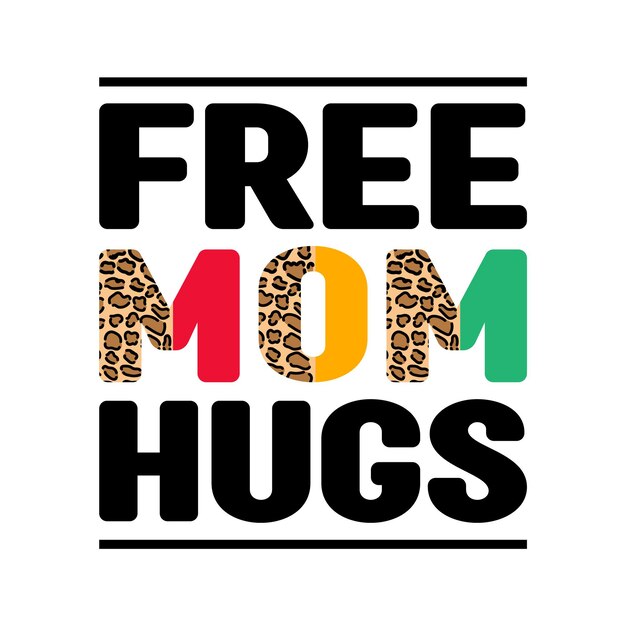 Mom Hugs Diseño Vector Ilustración Clipart Descarga digital
