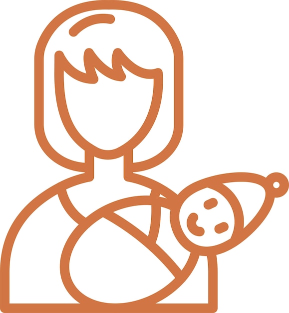 Momentos de diseño vectorial con el estilo del icono de mamá