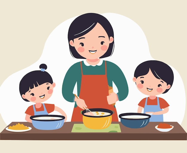 Momentos saludables en familia Cocinar y reír juntos Crear recuerdos deliciosos Comida divertida para los niños