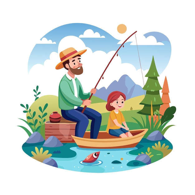 Momentos de la vida familiar real Conceptos de ilustración vectorial