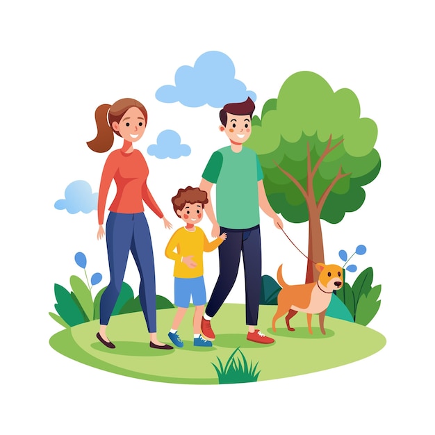 Momentos de la vida familiar real Conceptos de ilustración vectorial
