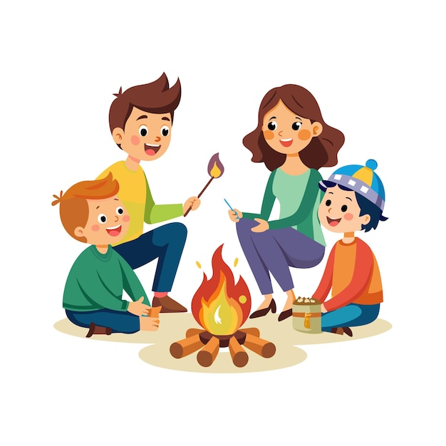 Momentos de la vida familiar real Conceptos de ilustración vectorial