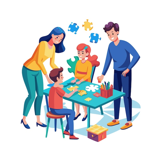 Momentos de la vida familiar real Conceptos de ilustración vectorial