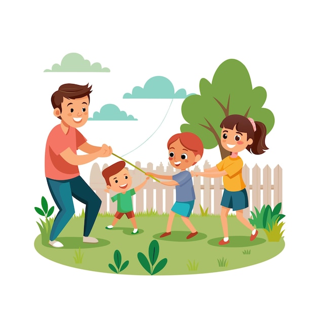 Momentos de la vida familiar real Conceptos de ilustración vectorial
