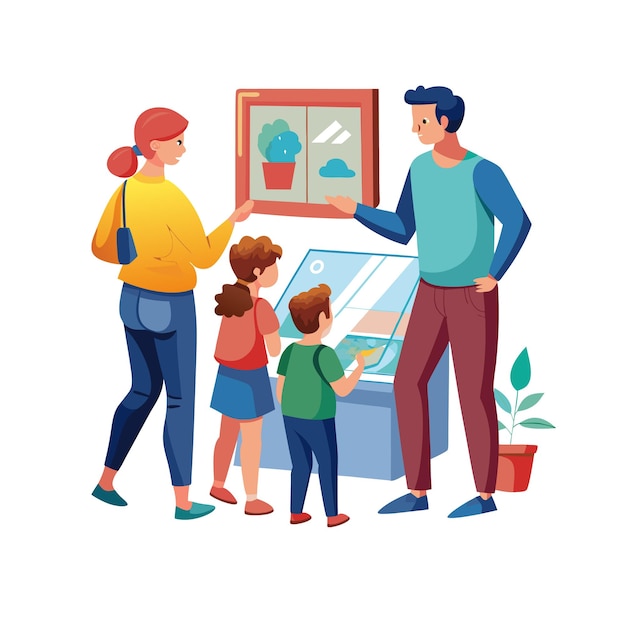 Momentos de la vida familiar real Conceptos de ilustración vectorial