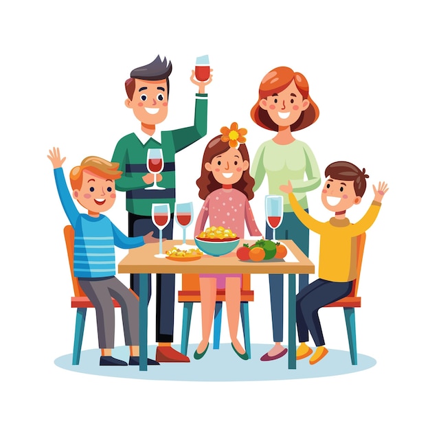 Momentos de la vida familiar real Conceptos de ilustración vectorial