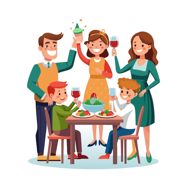 Momentos de la vida familiar real Conceptos de ilustración vectorial