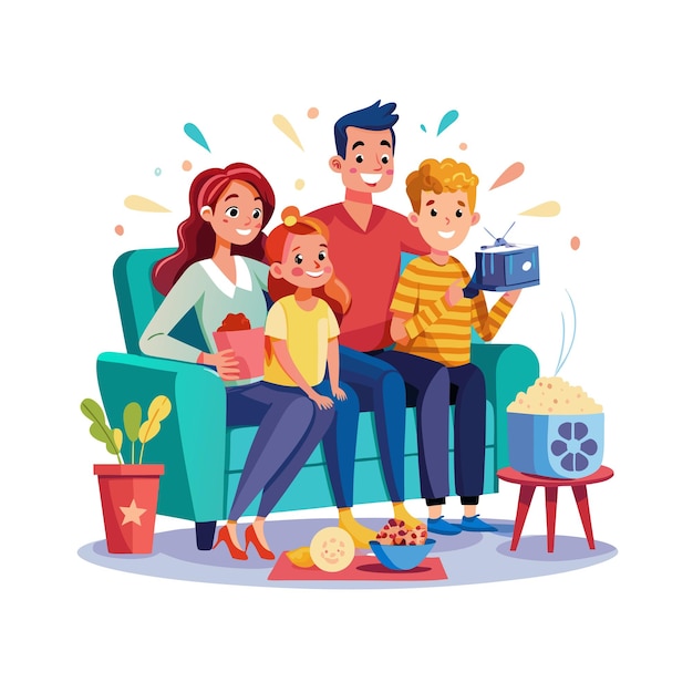 Momentos de la vida familiar real Conceptos de ilustración vectorial