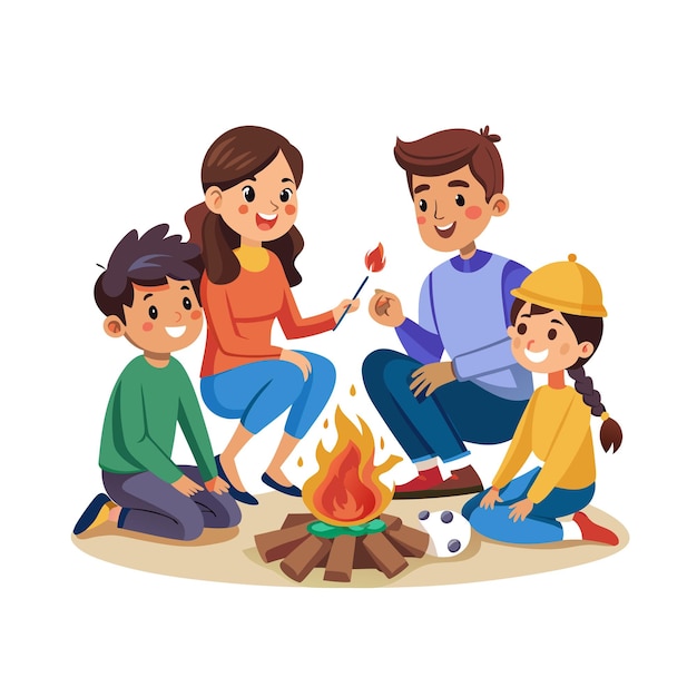 Momentos de la vida familiar real Conceptos de ilustración vectorial