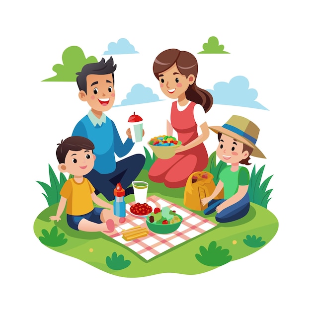 Momentos de la vida familiar real Conceptos de ilustración vectorial