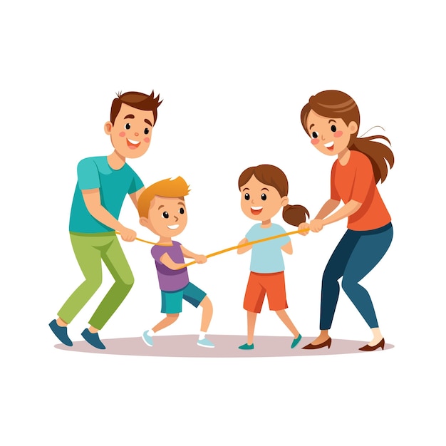 Momentos de la vida familiar real Conceptos de ilustración vectorial