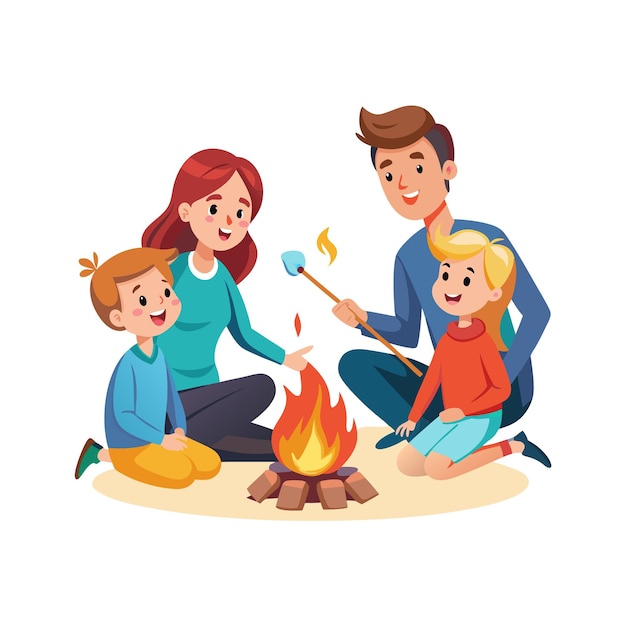 Momentos de la vida familiar real Conceptos de ilustración vectorial
