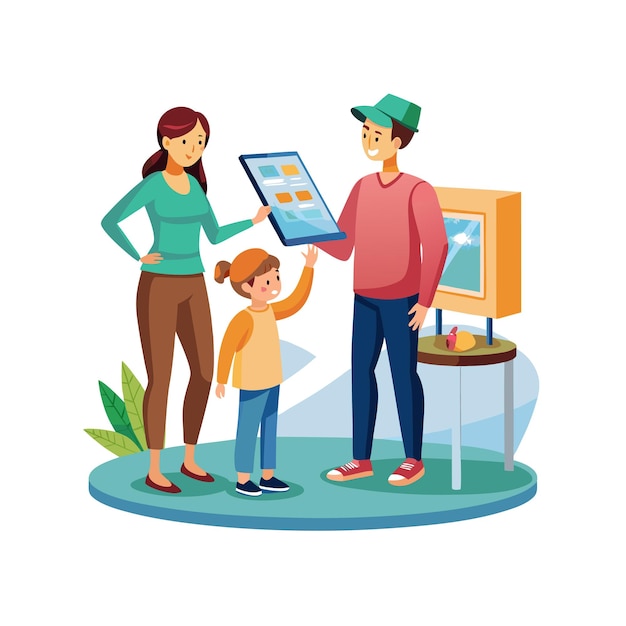 Momentos de la vida familiar real Conceptos de ilustración vectorial