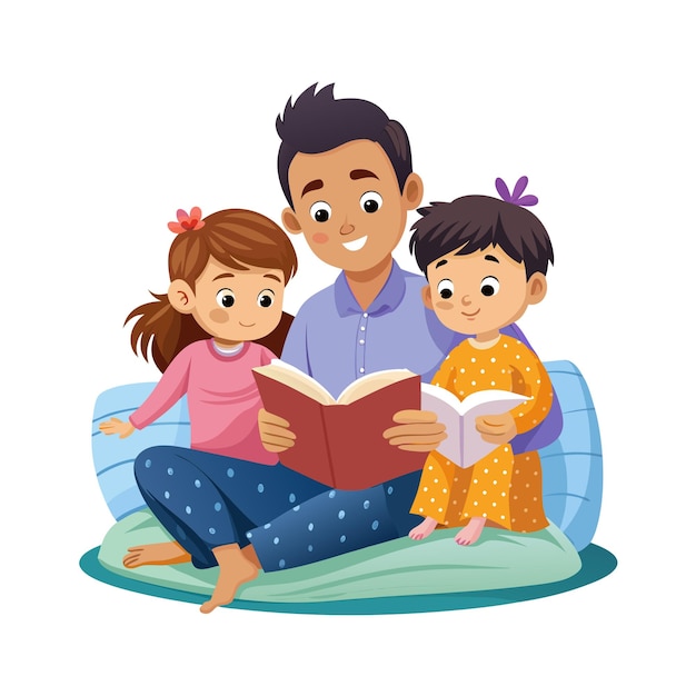 Momentos de la vida familiar real Conceptos de ilustración vectorial