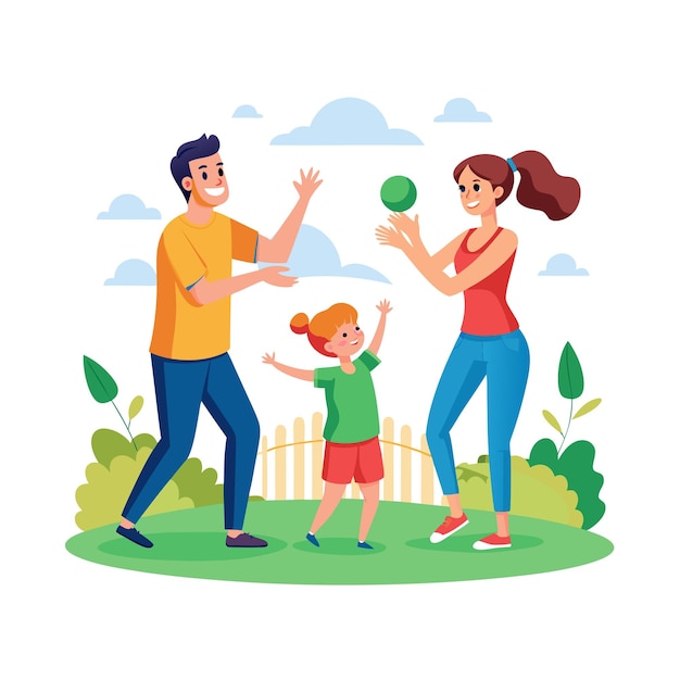 Momentos de la vida familiar real Conceptos de ilustración vectorial