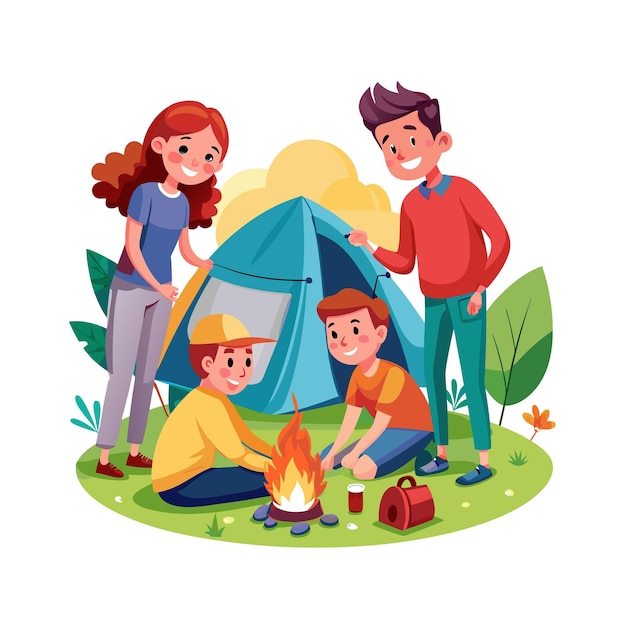 Momentos de la vida familiar real Conceptos de ilustración vectorial