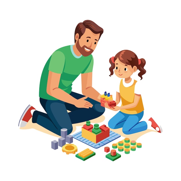 Momentos de la vida familiar real Conceptos de ilustración vectorial