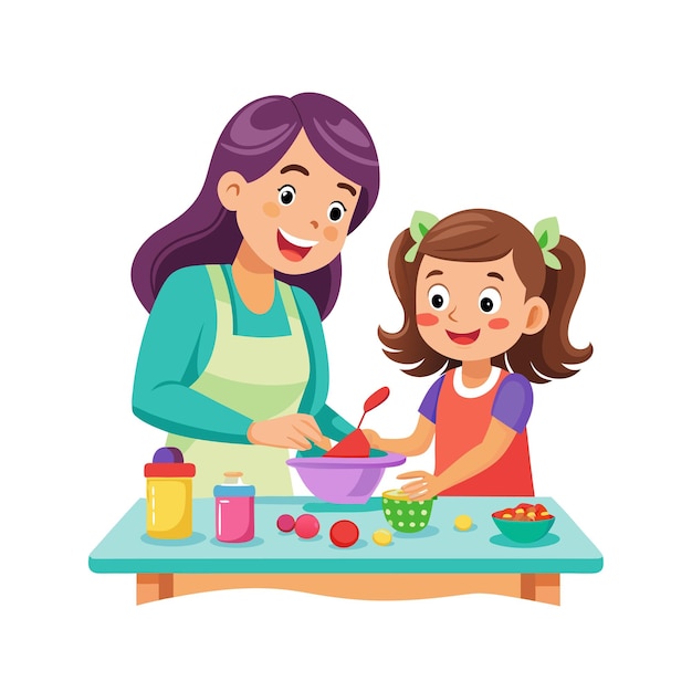 Momentos de la vida familiar real Conceptos de ilustración vectorial