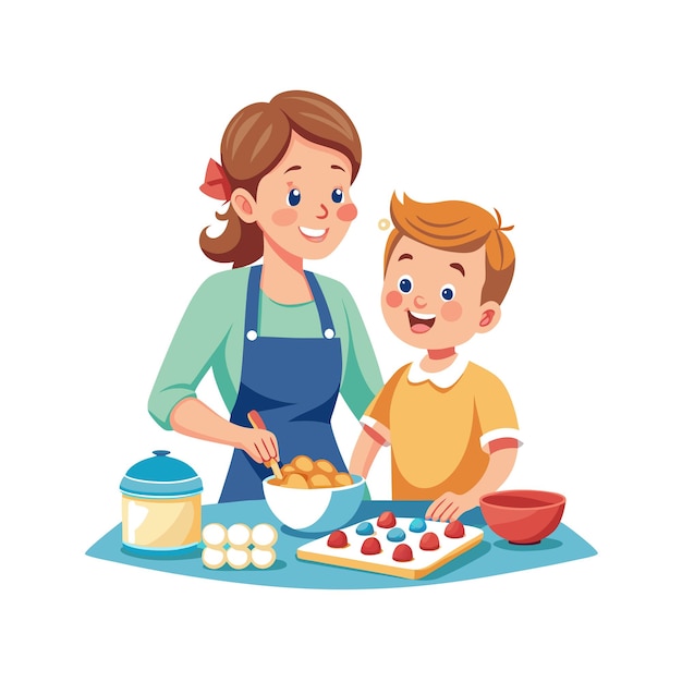 Momentos de la vida familiar real Conceptos de ilustración vectorial