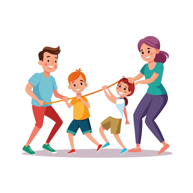 Momentos de la vida familiar real Conceptos de ilustración vectorial