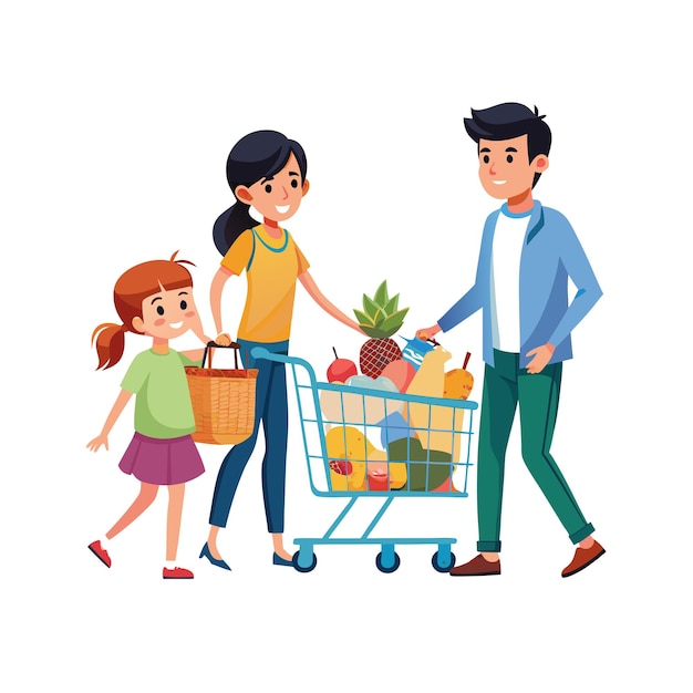 Momentos de la vida familiar real Conceptos de ilustración vectorial