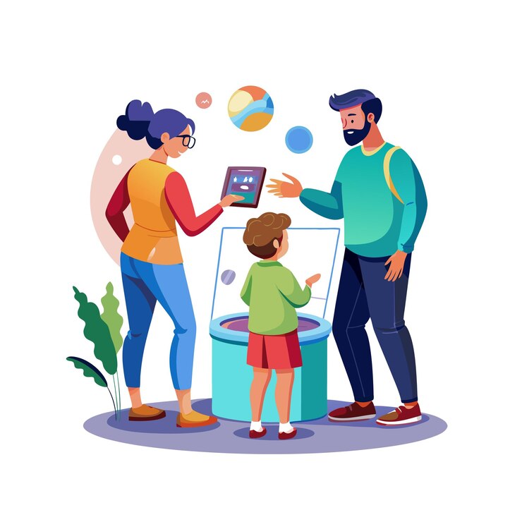 Vector momentos de la vida familiar real conceptos de ilustración vectorial