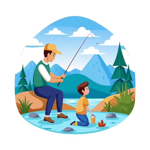 Momentos de la vida familiar real Conceptos de ilustración vectorial