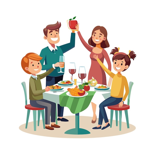 Momentos de la vida familiar real Conceptos de ilustración vectorial
