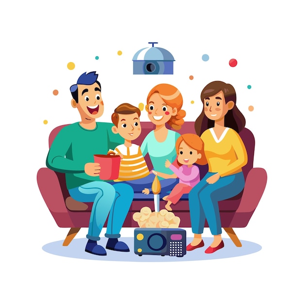 Momentos de la vida familiar real Conceptos de ilustración vectorial