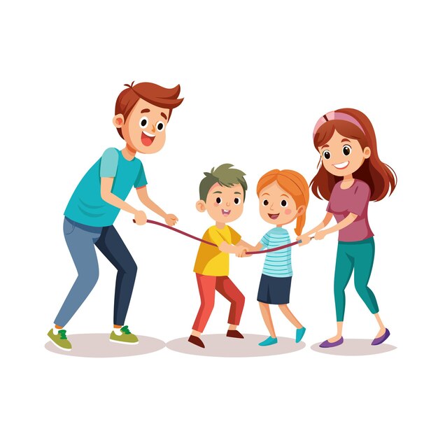 Momentos de la vida familiar real Conceptos de ilustración vectorial