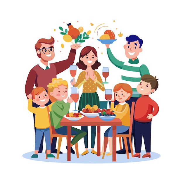 Momentos de la vida familiar real Conceptos de ilustración vectorial