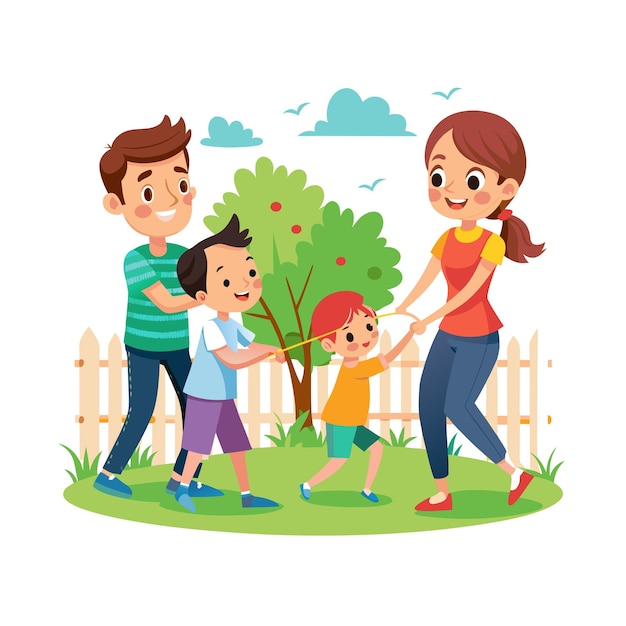 Momentos de la vida familiar real Conceptos de ilustración vectorial