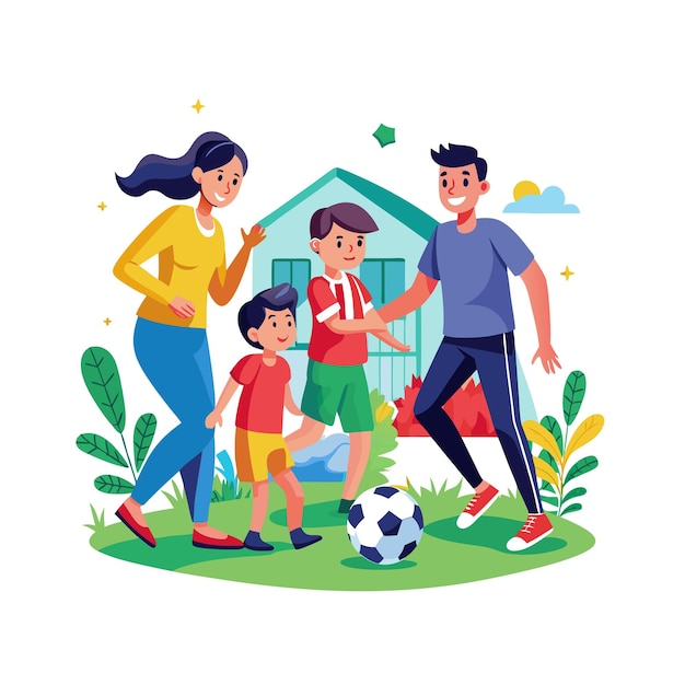 Momentos de la vida familiar real Conceptos de ilustración vectorial