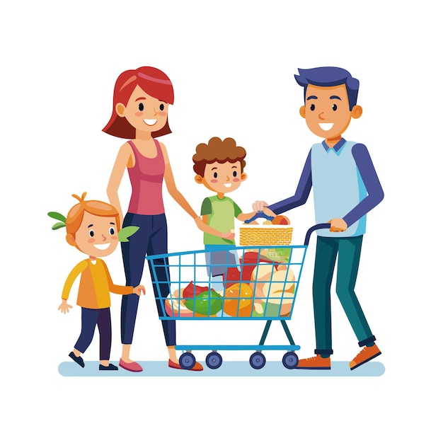 Momentos de la vida familiar real Conceptos de ilustración vectorial