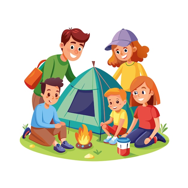 Momentos de la vida familiar real Conceptos de ilustración vectorial