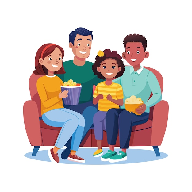 Momentos de la vida familiar real Conceptos de ilustración vectorial
